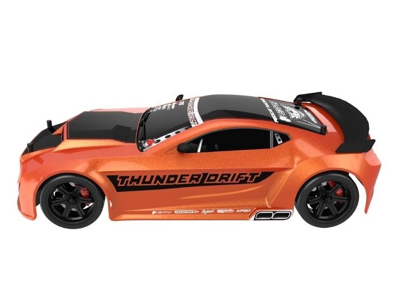 Redcat Racing Thunder Drift 1/10 4WD Belt Drive drifting car, orange