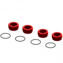 Arrma Aluminum Front Hub Nut (Red) (4) Arrma Aluminum Front Hub Nut (Red) (4)