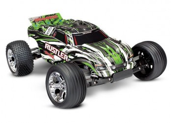Traxxas Rustler 1 10 2WD Brushed Stadium Truck Green TRA37054 4 GRN Cars Trucks Larry s Performance RC Online lprcs