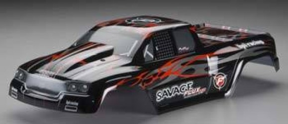 贈り物 for Body Painted GT-2 Racing HPI Savage Black/Gray/Red Flux, ホビーラジコン