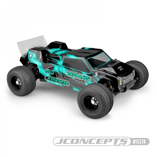 Jconcepts F2 Clear Body with Spoiler for Rustler VXL
