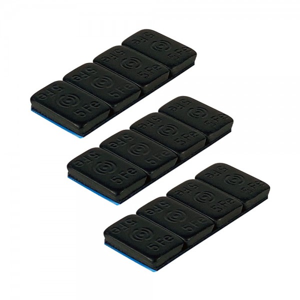1up Racing LowPro Stick-On 5g Ballast Weights, Black (12)