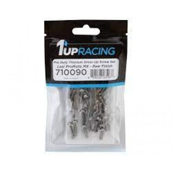 1UP Racing Losi ProMoto Pro Duty Titanium Dress-Up Screw Set (Raw Finnish)