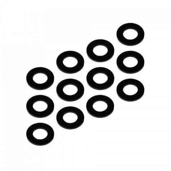 1UP Racing 3x6x0.5mm Precision Aluminum Shims, Black, 12pcs