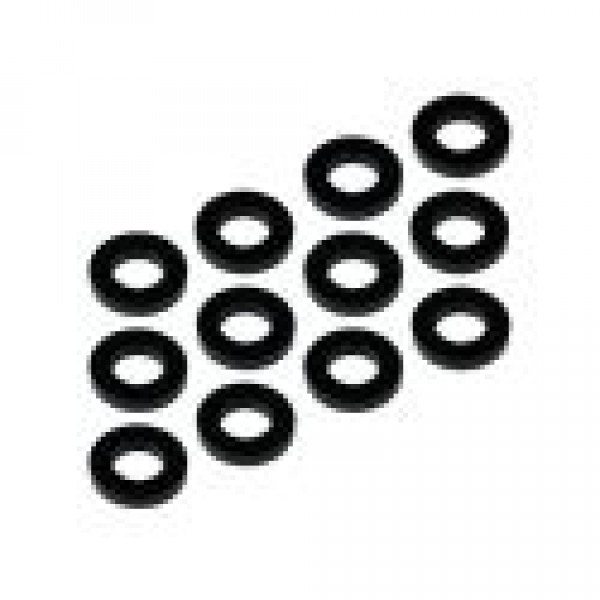 1UP Racing 3x6x1mm Precision Aluminum Shims, Black, 12pcs