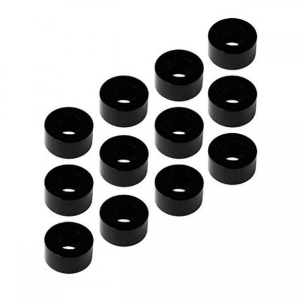 1UP Racing 3x6mm Precision Aluminum Shims (Black) (12) (3mm)