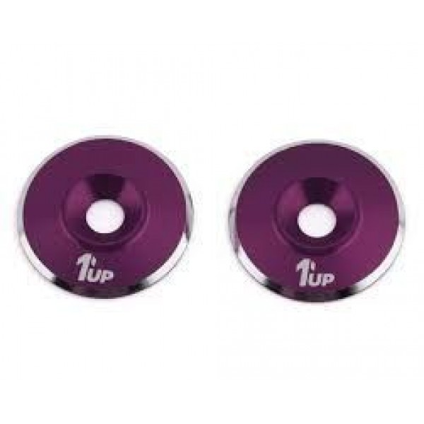 1UP Racing 3mm LowPro Wing Washers (Purple Shine) (2)