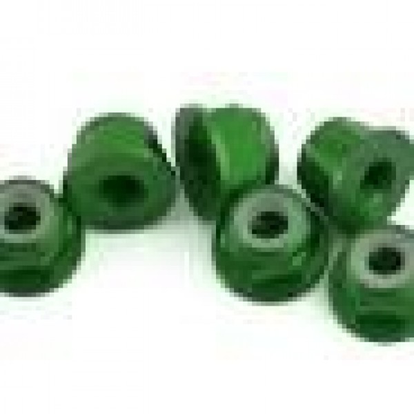 1UP Racing 3mm Aluminum Flanged Locknuts (Green) (6)