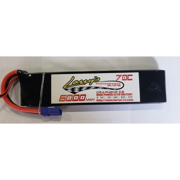 Larry's Performance RC Graphene LiPo with EC5 Connector, 6000mAh/2S/70C