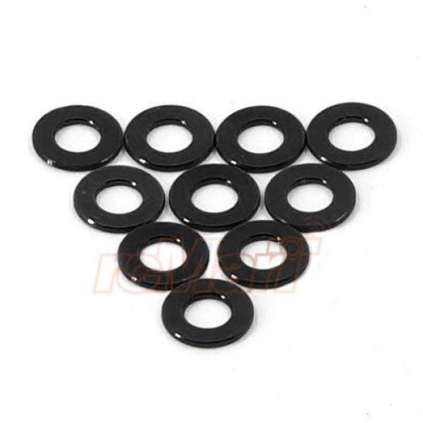 Aluminum M3 Washer 0.5mm Black