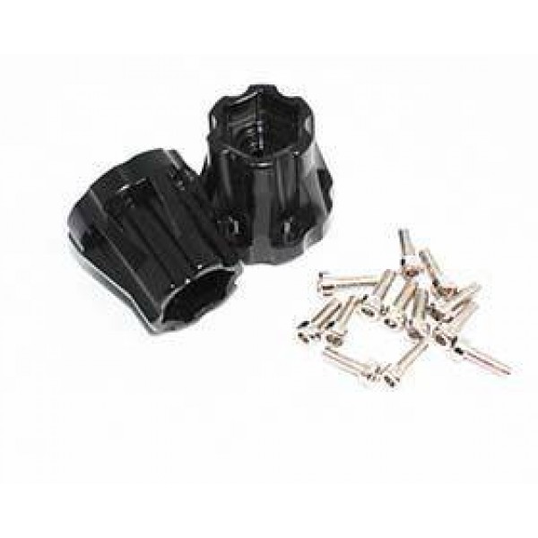 APS Hex Wheel Hubs 18mm Black 2 pcs.