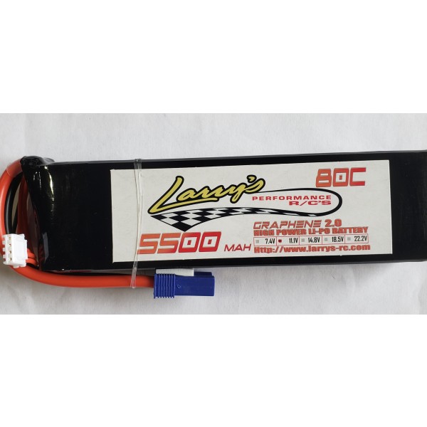 Larry's Performance RC Hardcase Graphene Lipo with EC5 Connector, 5500mAh/3S/80C