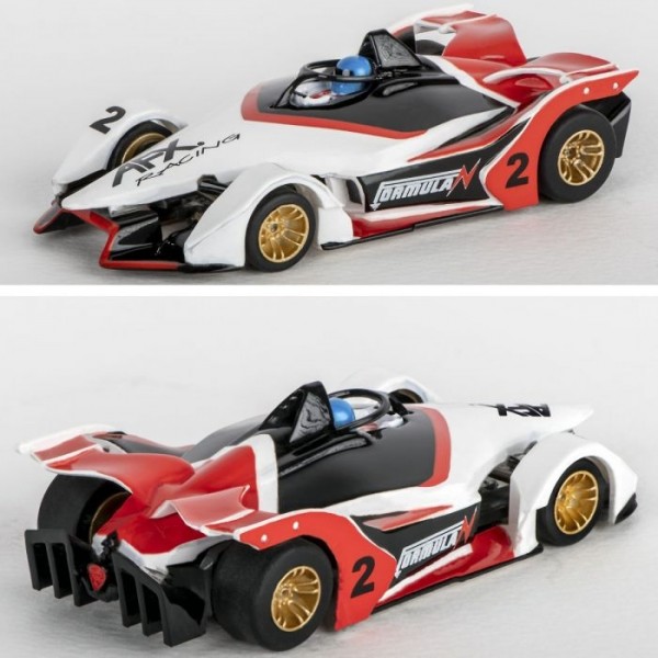AFX Formula N Mega G+ HO Slot Car, White/Black/Red