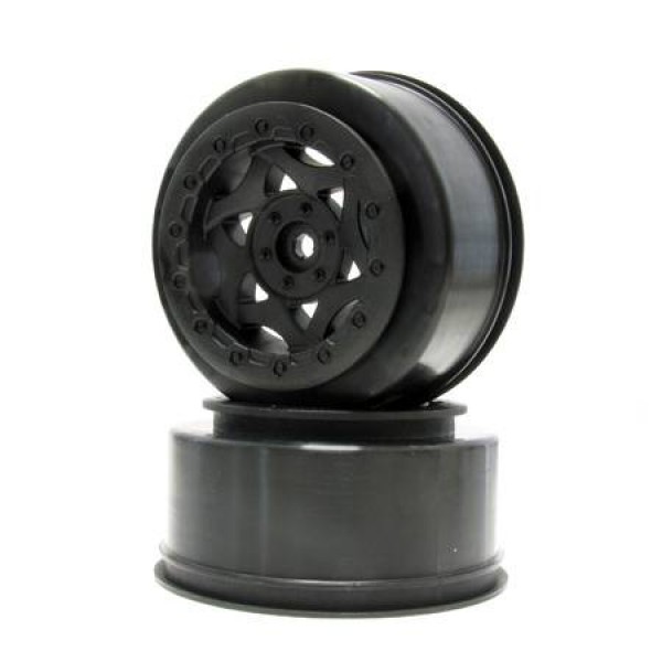 23001 1/10 Cyclone SC Wheel Rear Black (2)
