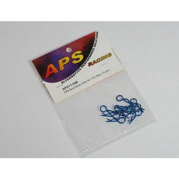 Bent Body Clips Medium Blue