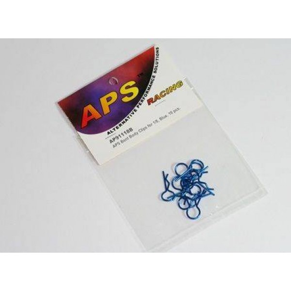 Bent Body Clips Large Blue