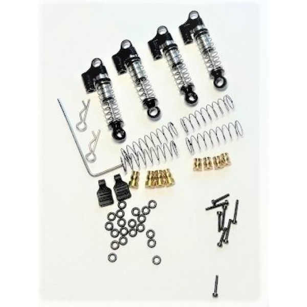 APS Racing SCX24 Aluminum Oil Filled Suspension Damper, 44x8mm (4)