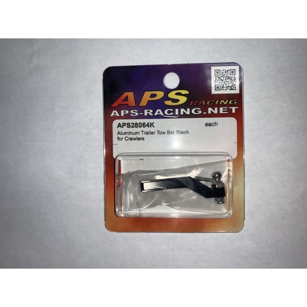 APS Racing Aluminum Trailer Hitch, Black (Crawlers)