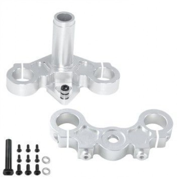 APS Racing Aluminum Triple Clamp Set for LOSI 1:4 Promoto-MX Motorcycle Silver