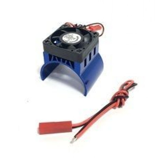 APS Racing Alum. Motor Heatsink V.3 with TURBO Cooling Fan, Blue