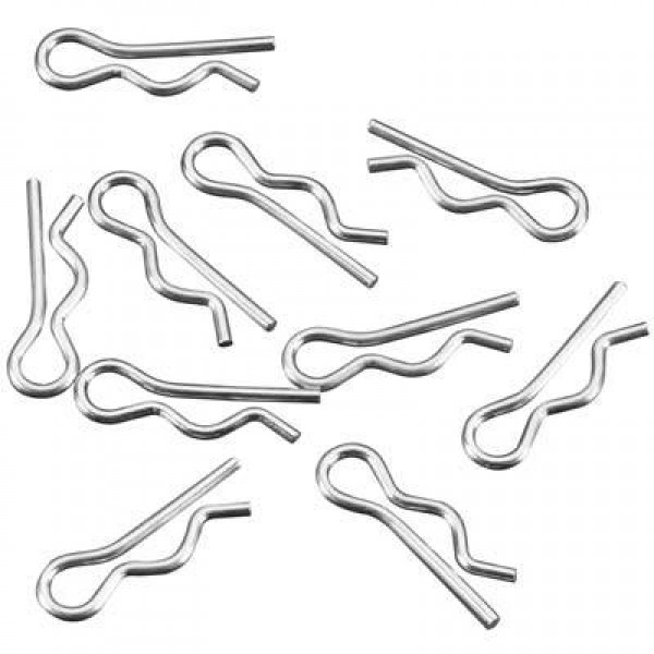 Arrma Silver 6mm Body Clips (10)