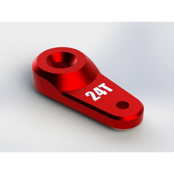 Arrma Aluminum Servo Horn 24T, Metal, Red