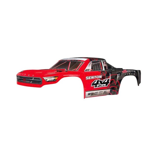 Arrma Senton 4x4 Mega Painted Body, Decaled & Trimmed, Red/Black