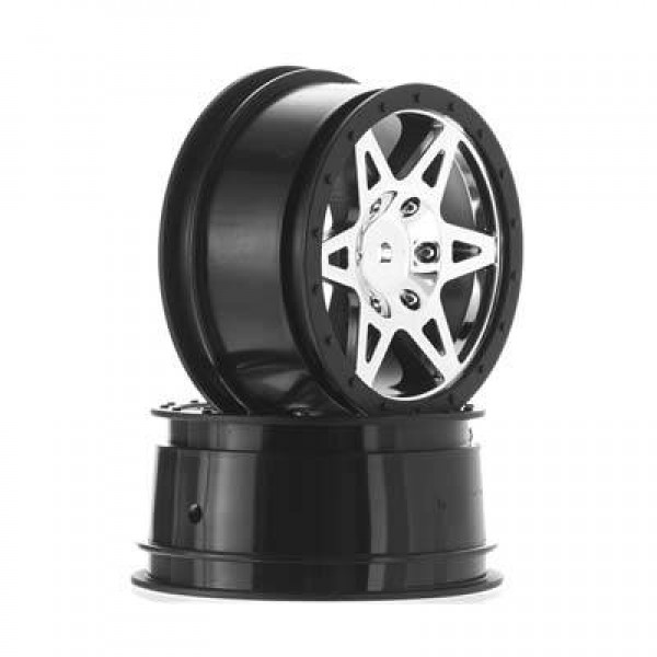 Arrma Front Wheels for Raider, Chrome (2)