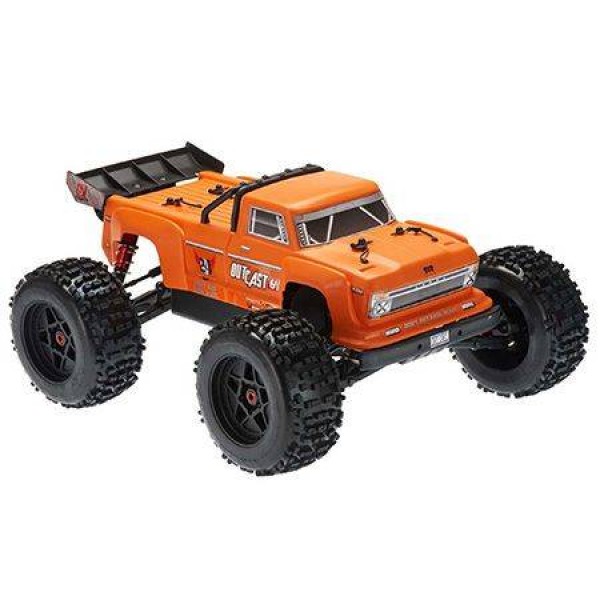 Arrma 1/8 Outcast 6S 4WD BLX Stunt Truck, Matte Orange