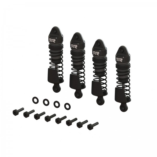Arrma Aluminum Shocks Pre-Filled with 2000cSt Oil, 58mm Gun Metal (4)