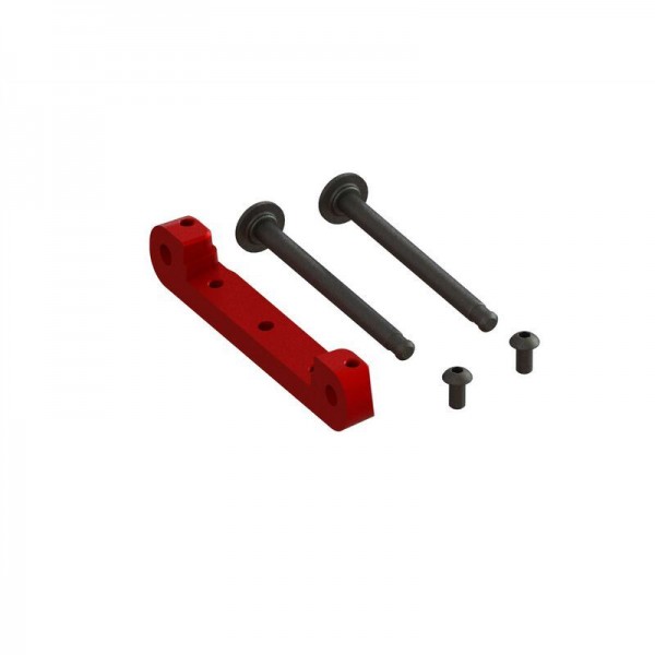 Arrma Aluminum Front Upper Suspension Mount Set, Red