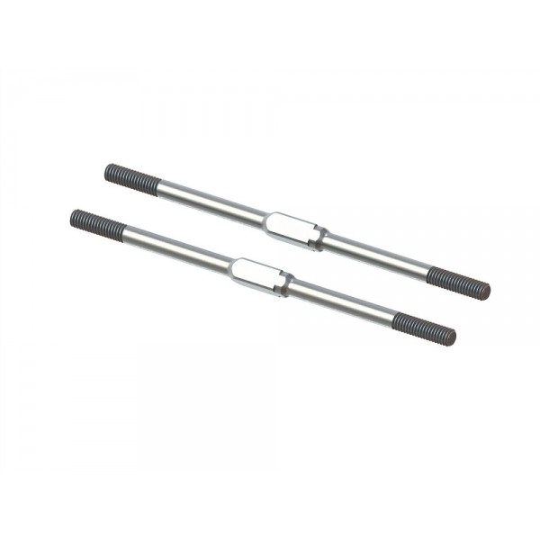 Arrma Steel Turnbuckles, M4x95mm, Silver (2)