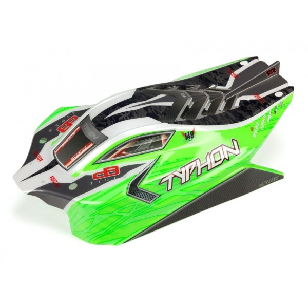 Arrma Typhon 4X4 Mega Body, Trimmed, Painted, Decals applied, Green