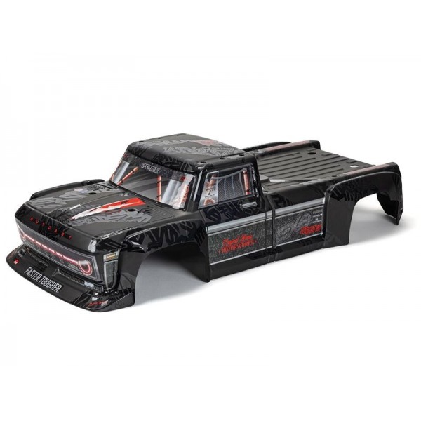 Arrma OUTCAST 8S Painted Decaled Trimmed Body Black