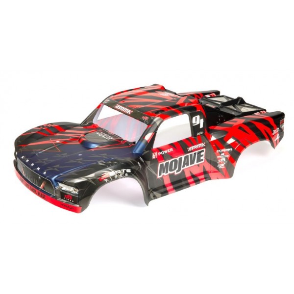Arrma Finished Body, Black/Red (Mojave 6S BLX)