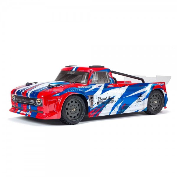 Arrma INFRACTION 4X4 MEGA 1/8 Resto-Mod Truck, Red/Blue