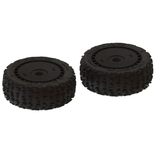 Arrma dBoots 'Katar B 6S' Tire Set Black (2)