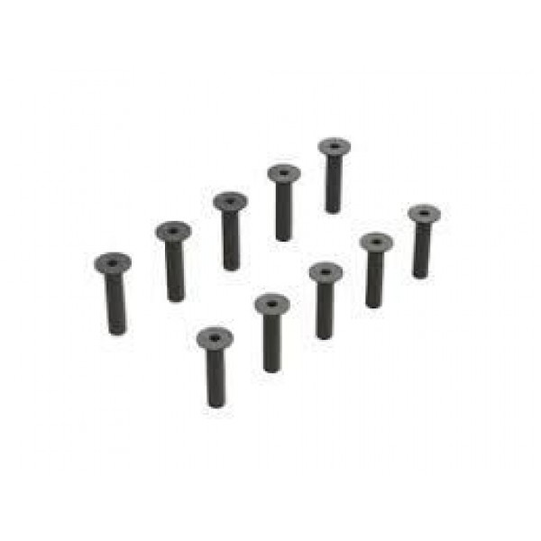 Arrma Flat Head Hex Machine Screws, M2.5x8mm (10)