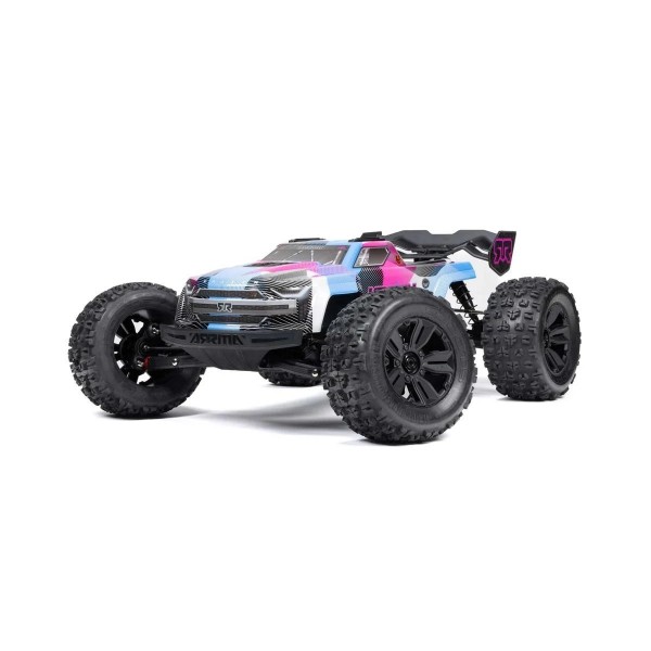 Arrma 1/8 Kraton 4X4 6S BLX V6 Monster Truck RTR, Blue/Pink