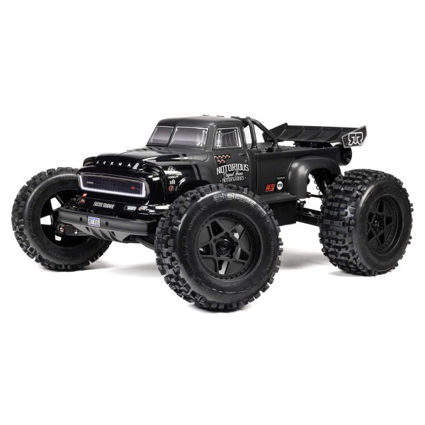 Arrma 1/8 Notorious 4WD 6S BLX V6 Monster Truck RTR, Black