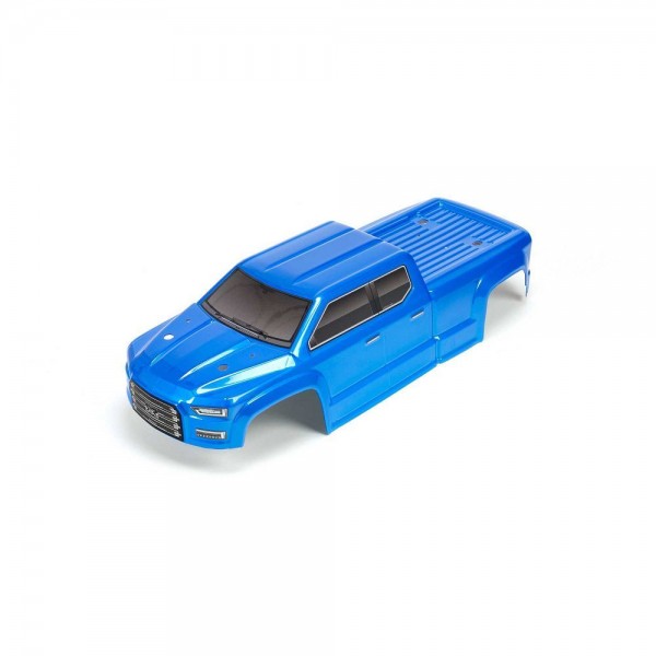 Arrma 1/10 Painted and Trimmed Body with Decals, Blue: BIG ROCK CREW CAB 4X4