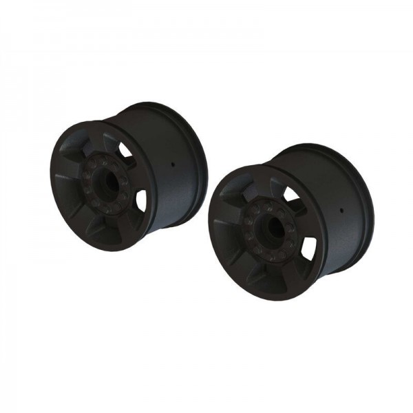 Arrma 2.8" Wheel 14mm Hex Monster Truck Wheels, Black (2)