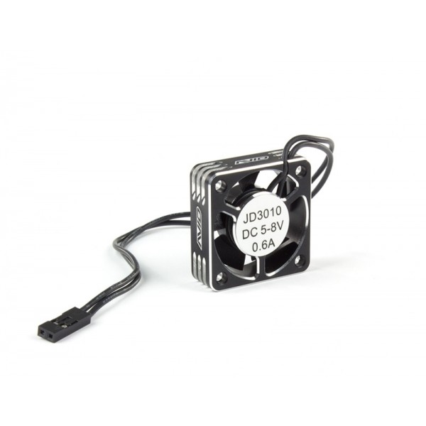 Avid RC Aluminum High Voltage High Speed 30mm Cooling Fan, Black/Silver