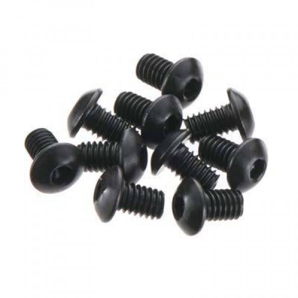 Axial Hex Socket Button Heads, M2.6x4mm, Black (10)