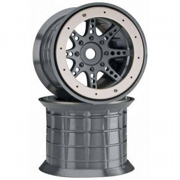 Axial 8 Spoke Oversize Beadlocks, Black (2)