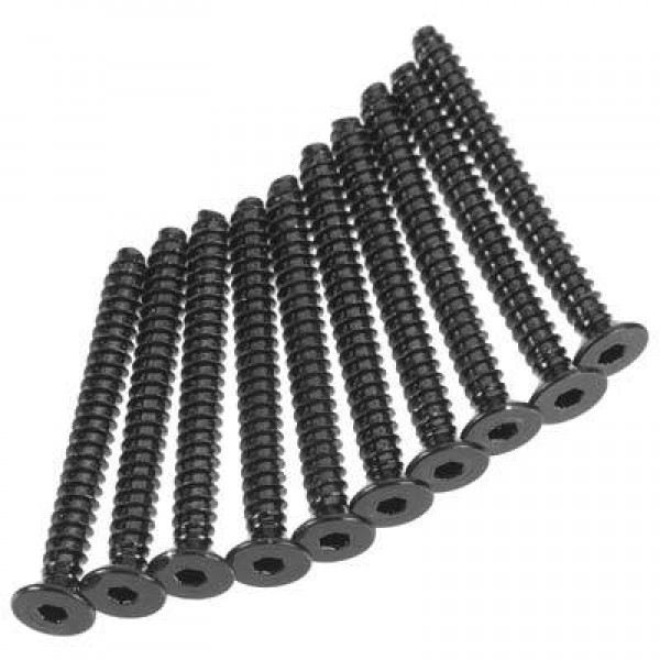 Axial Hex Socket Tapping Flat Heads, M2.6x25mm, Black (10)