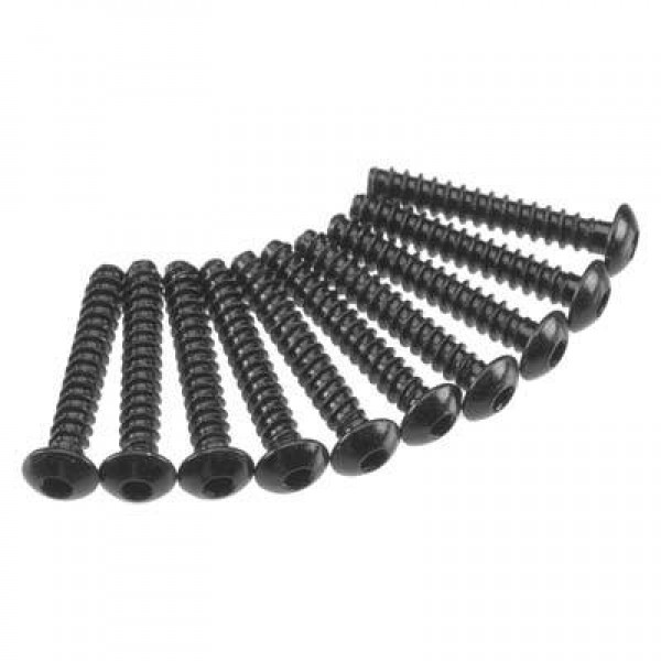 Axial Hex Socket Tapping Button Heads, M3x18mm, Black (10)