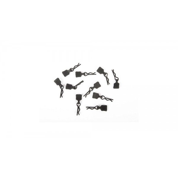 Axial 3mm Body Clips with Tab, Black (10)