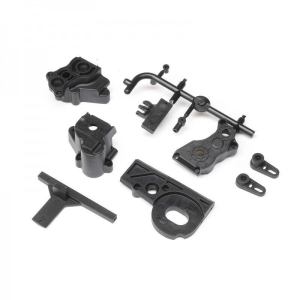 Axial Motor Mount, Trans Case & Linkage: 1/10 SCX10 PRO