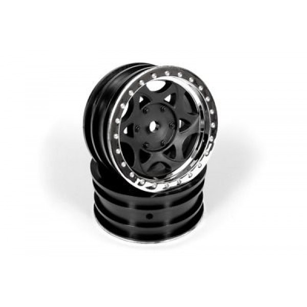 Axial 1.9 Walker Evans Wheels, Chrome/Black (2)